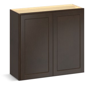 RELIABILT Parkstone II Wall Cabinet, Espresso Stained, 33" W, 2 Doors, Fully Assembled - 641366 | Lowe's Pro Supply
